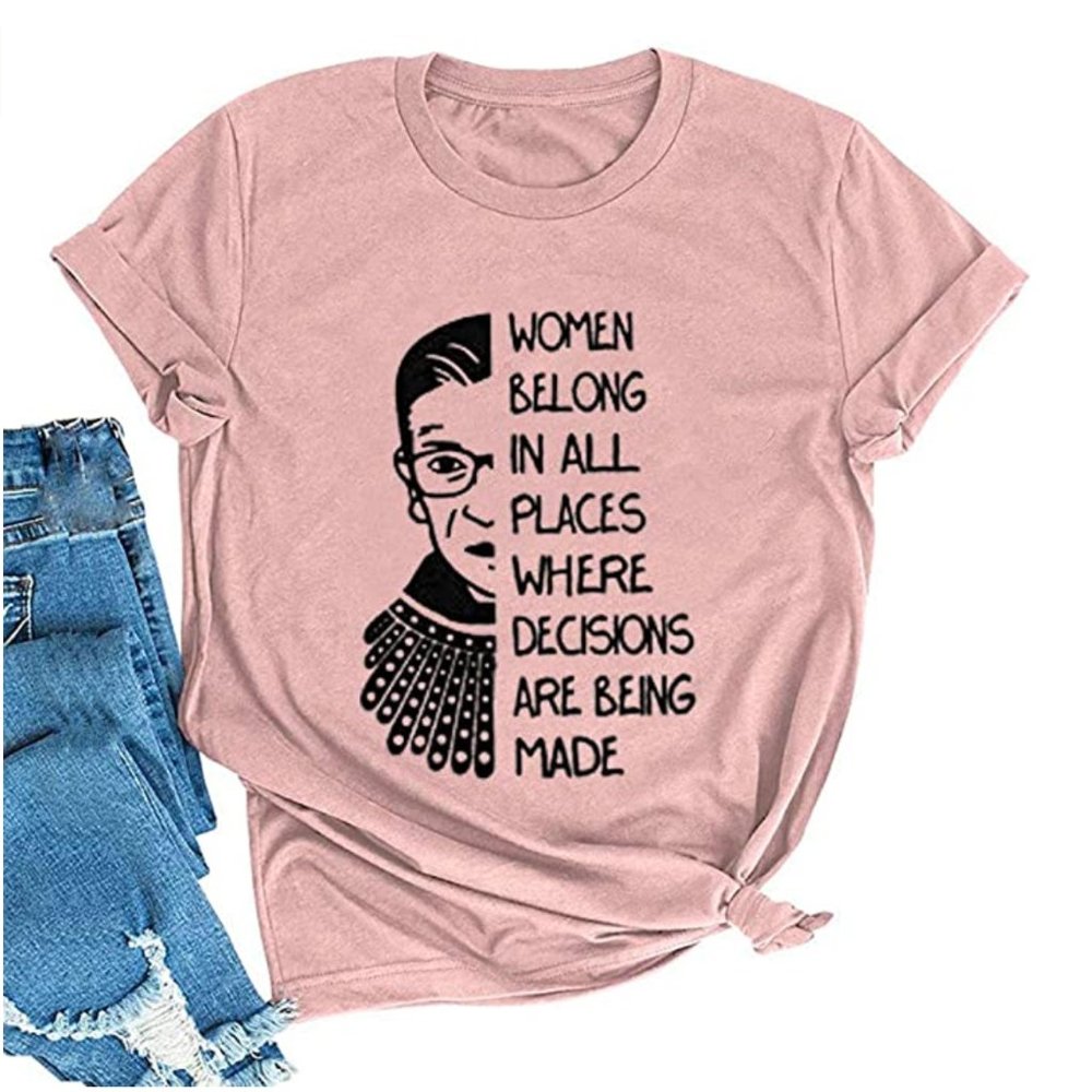 Pink Feminist Ruth Bader Ginsburg RBG Tee